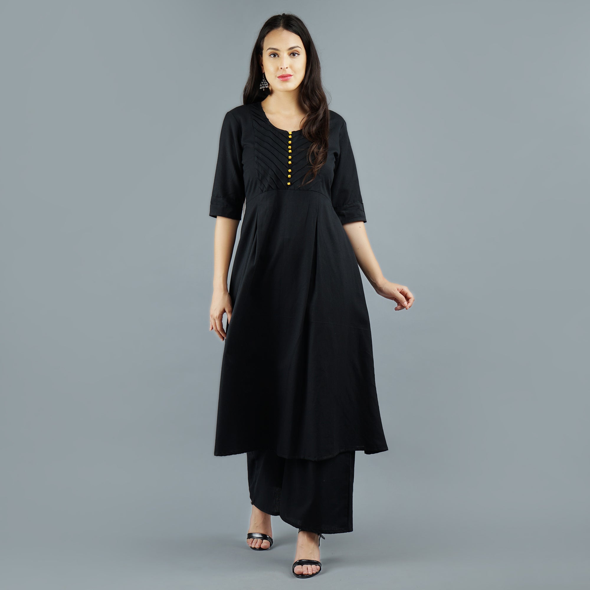 Washable Women Black Kurti And Trousers Set at Best Price in Jaipur | Mahi  Creation
